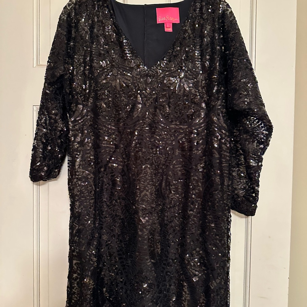Lilly Pulitzer Black Sequin Dress